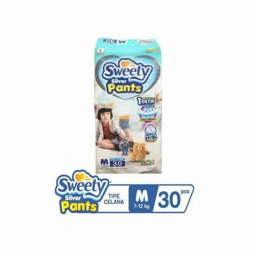 PAMPERS SWEETY SILVER PANTS M 30 PCS