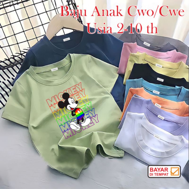 Kaos Anak Unisex Micki Mose 3nd Atasan AnAk laki Umur 2 Sampai Tahun Kaos Anak murah Pakain anak Terbaru