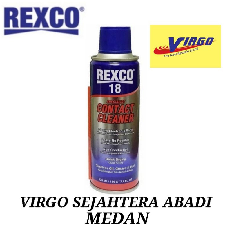 REXCO18 220ml SPECIALIST CONTACT CLEANER SPRAY 220 ml KOMPONEN PEMBERSIH ELEKTRONIK REXCO 18 REXCO-1