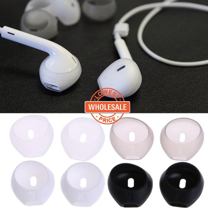 [Harga Grosir]1 Pasang Cover Earbuds Earphone In-Ear Universal Bahan Silikon Anti Slip Tahan Lama/Hot Sale