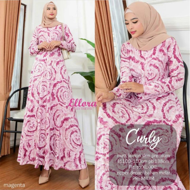 Curly Maxy - Gamis Lemon Skin TIE DYE Premium Busui / R.13 - 035-5442