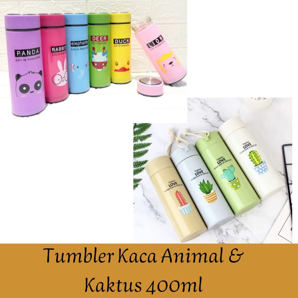 Jual Botol Minum Kaca Tumbler Kaca Motif Lucu Ml Shopee Indonesia