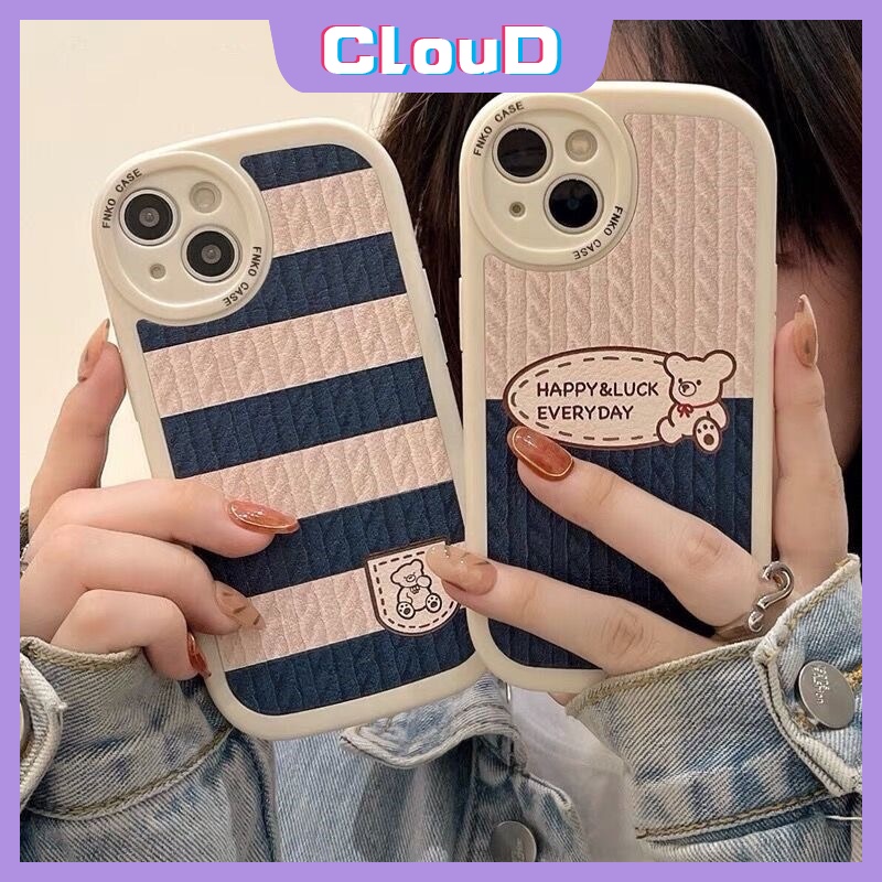 Soft Case Rajut Motif Kartun Beruang Garis OPPO A15 A57 2022 A3S A96 A55 A95 A15s A12 A17 A16K A16 A94 A1K A31 A9 A5 A54 A5S A76 A7 A92 A74 A52 A16E A53 A33 A36 Reno 5F 7Z 5 7 6 4 4 4F