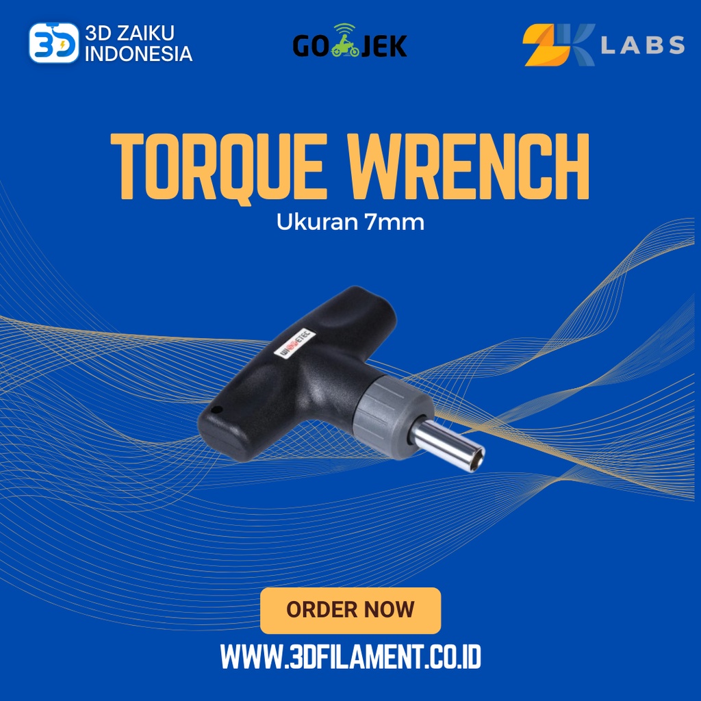 Torque Wrench 7 mm untuk Penggantian Nozzle 3D Printer