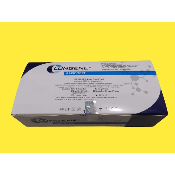 Alat Rapid Tes Antigen New Lungene Swab Biru Covid | Tes Antigen Covid Omicron Murah 2022