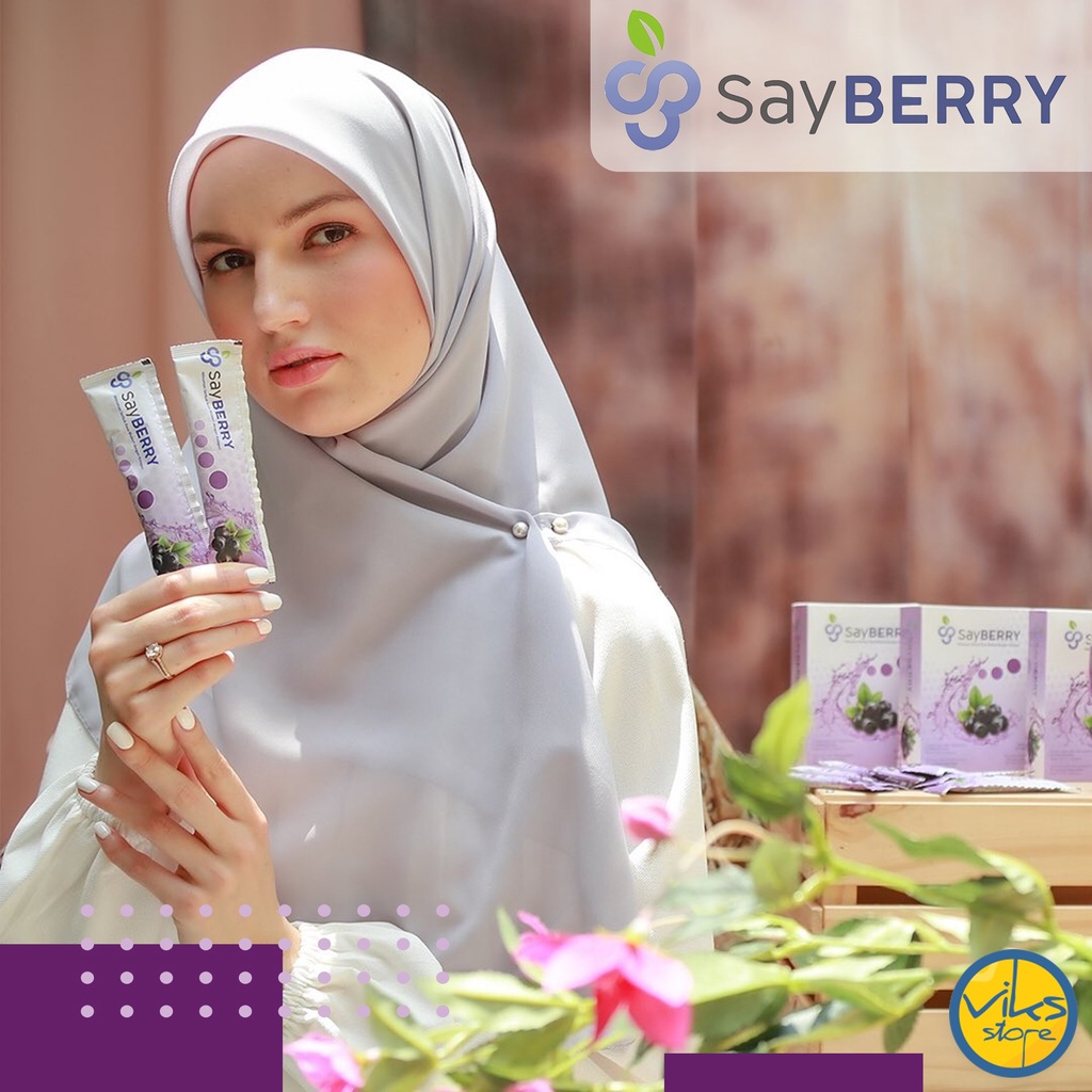 Ready Stock SayBERRY Beauty Blueberry Collagen Drink | Minuman Kolagen Pemutih Badan | Suplemen Pemutih Kulit BPOM Dan Halal | Premium Colagen Drink