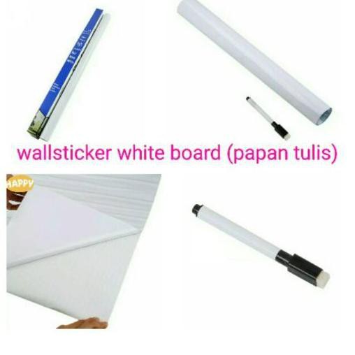 

♧ Papan Tulis White Board wallpaper whiteboard sticker Warna Putih Size 45cm x 2m ➧