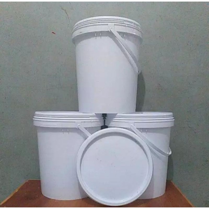 Ember Pail/ Ember Polos/ Ember Plastik Lengkap Dengan Tutup Kapasitas 25 Liter