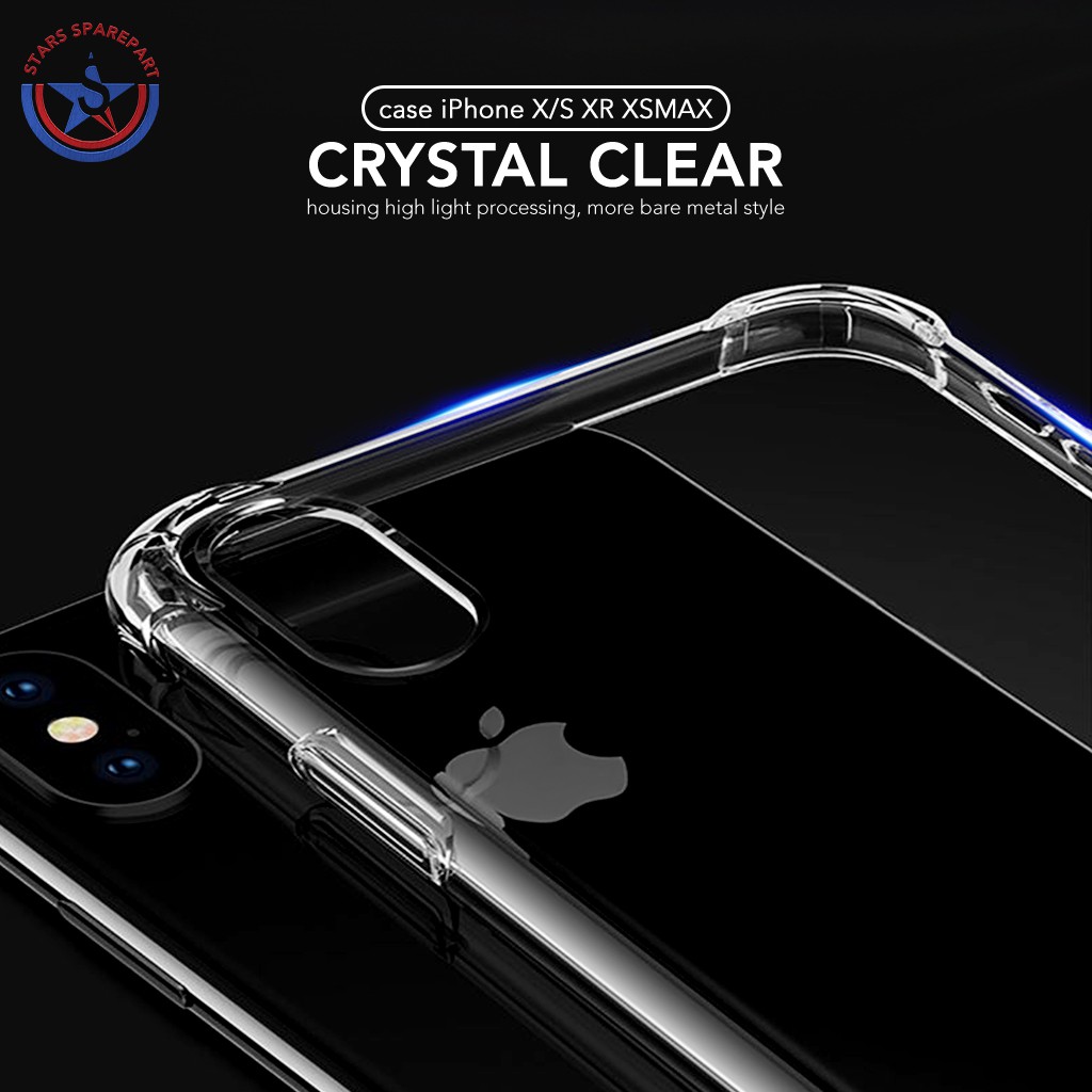 Anti Shock iPhone X XS XR XS MAX Transparan Bening Acrylic Clear Perfect Fit Casing-2