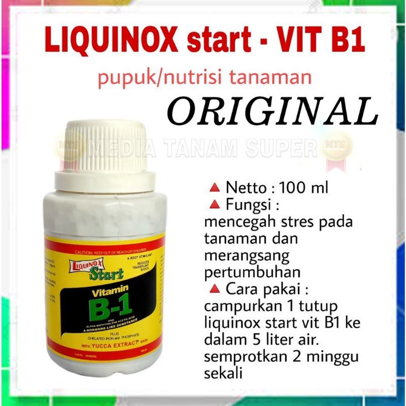 ASLI!! LIQUINOX VITAMIN B1 tanaman  ANTI STRESS pindah tanam Cangkok Stek Perangsang Akar Termurah