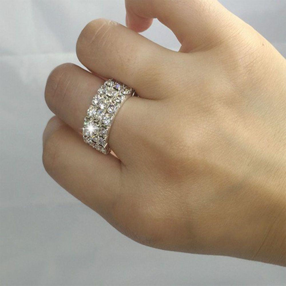 Mxbeauty Cincin Jari Elastis Fashion Atasan Unik Kreatif Perhiasan Pengantin Berlian Imitasi Populer