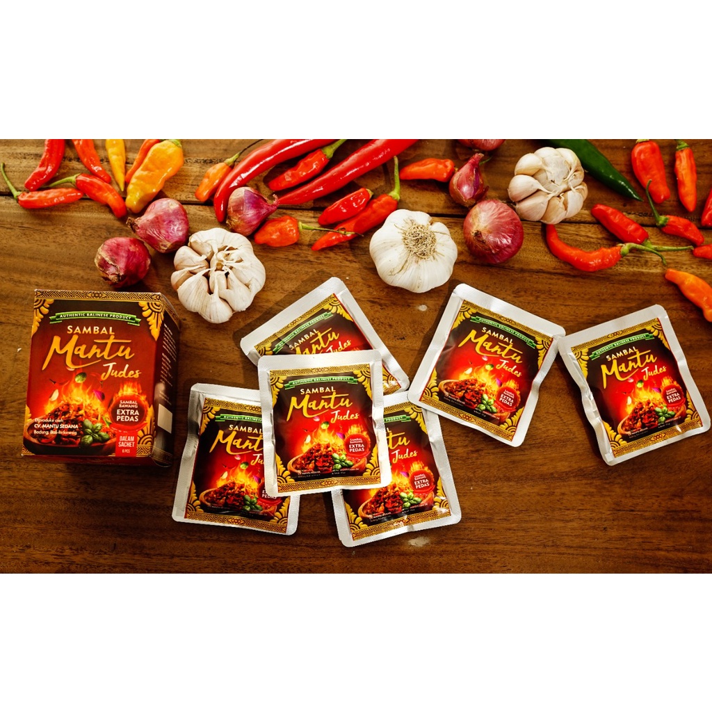 

Sambal Bawang Mantu Box Saset Judes Ekstra Pedas 60 gr