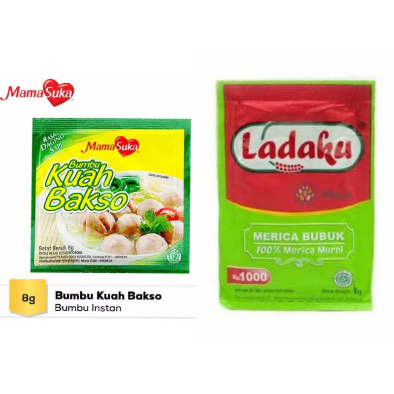 

ladaku merica bubuk 3 gr/ bumbu kuah bakso