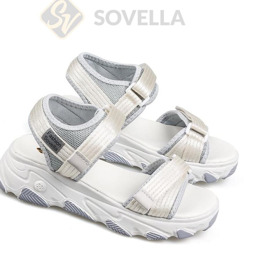 Miliki - SOVELLA Kazumi Original Sepatu Sandal Wanita Import Grey Korea Style