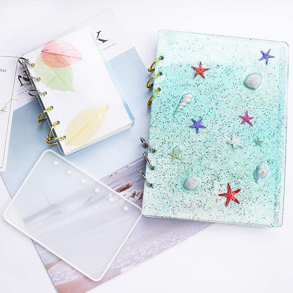 Solighter Notebook Cover Resin Cetakan Transparan DIY Kerajinan Kristal Casting Mold