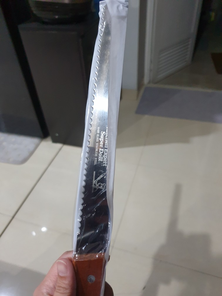 Pisau Cake Roti Kue Gerigi  Panjang Kue 25 - 35 Cm Stainless Kitchen Expert Knife Super Doll