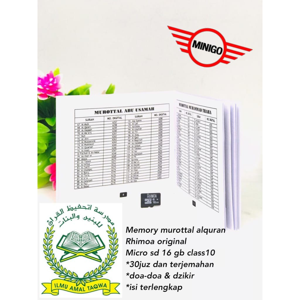 MEMORY CARD MICRO SD 16GB MEMORI ALQURAN DZIKIR 30 JUZ