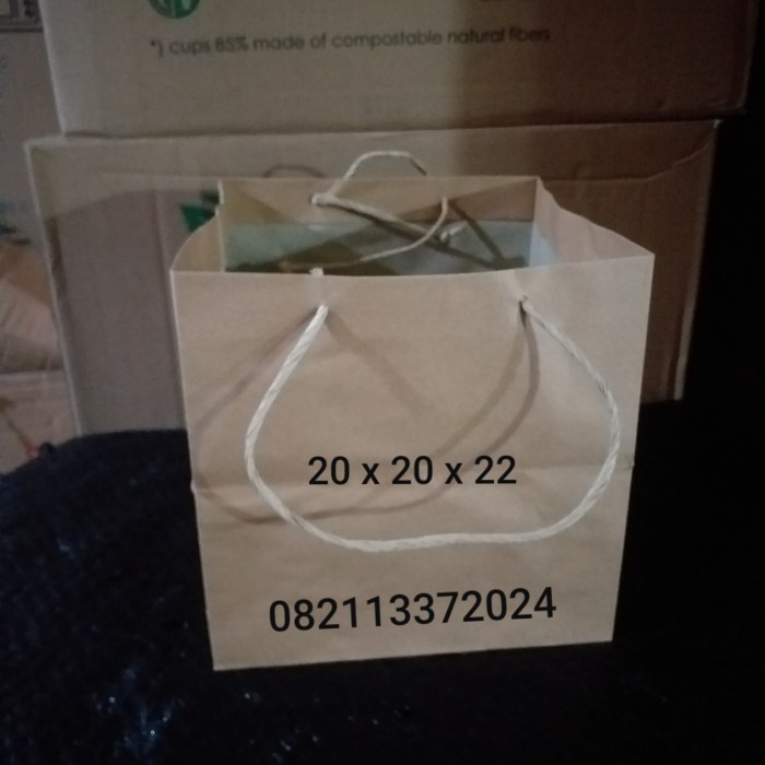 

PROMO Paper bag coklat polos ( 20 x 20 x 22 cm )