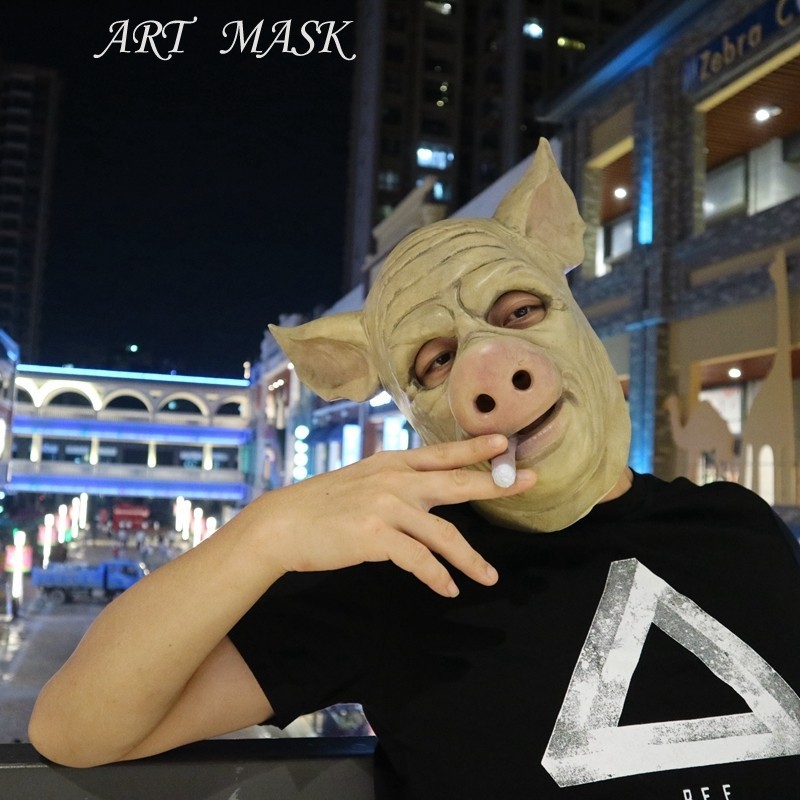 Topeng bos babi h1z1 pig latex mask Halloween