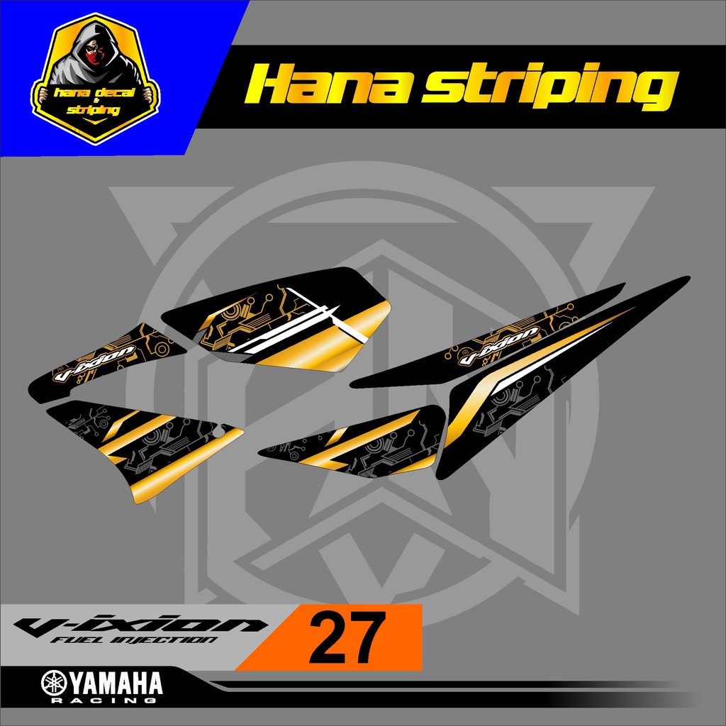 STRIPING VARIASI Vixion Old - Stiker Variasi Lis Motor KODE GNS 27