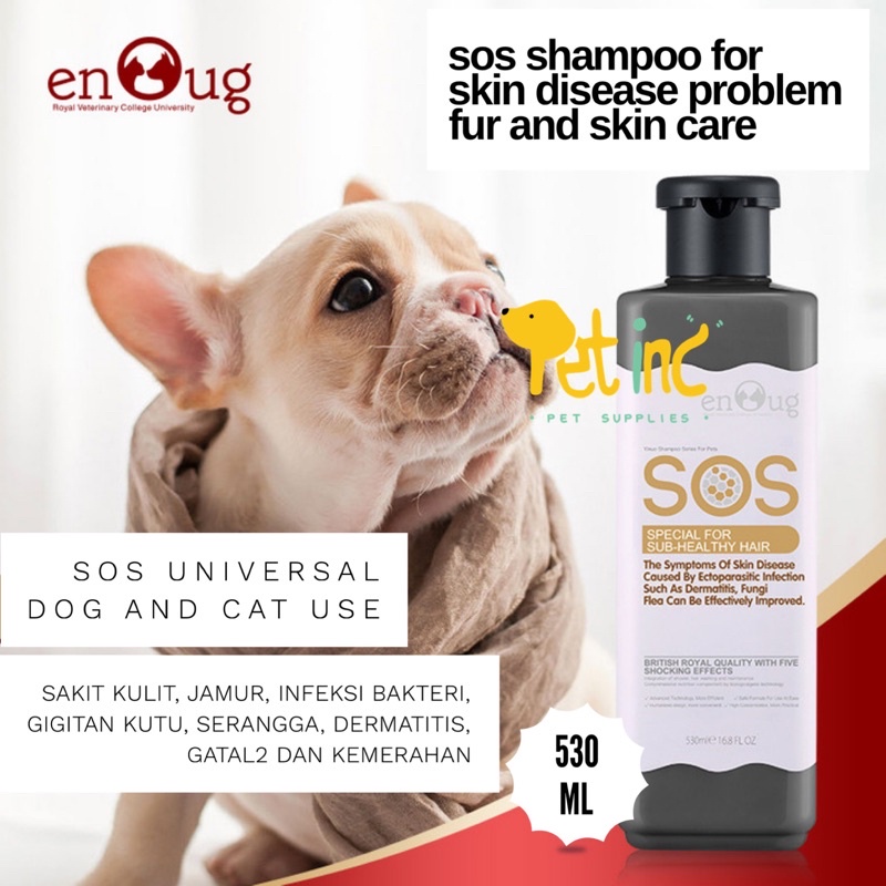 SOS shampoo skin disease (jamur, kutu, infeksi, gatal2 dll) 530ml