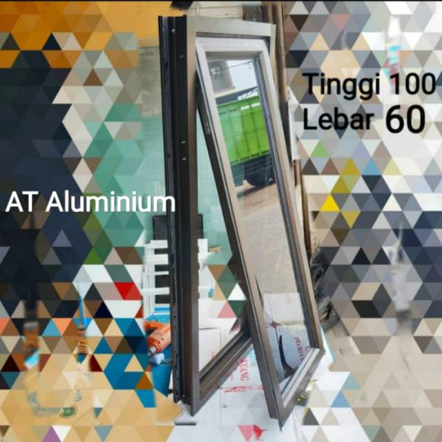 Jendela aluminium 60x100 casement grosir