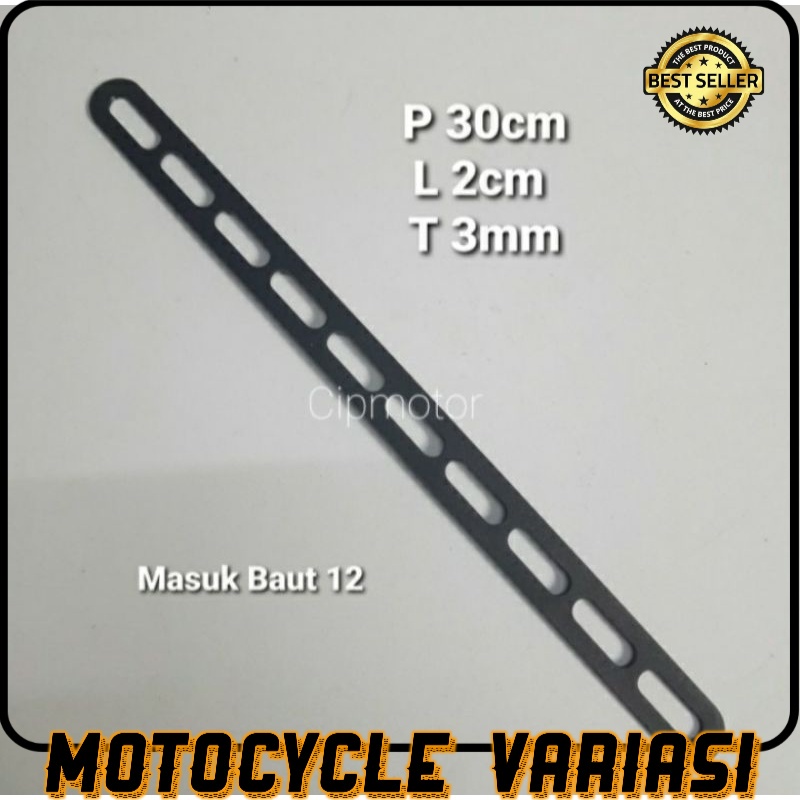 Breket plat Breket knalpot Breeket plat bolong besi tebal