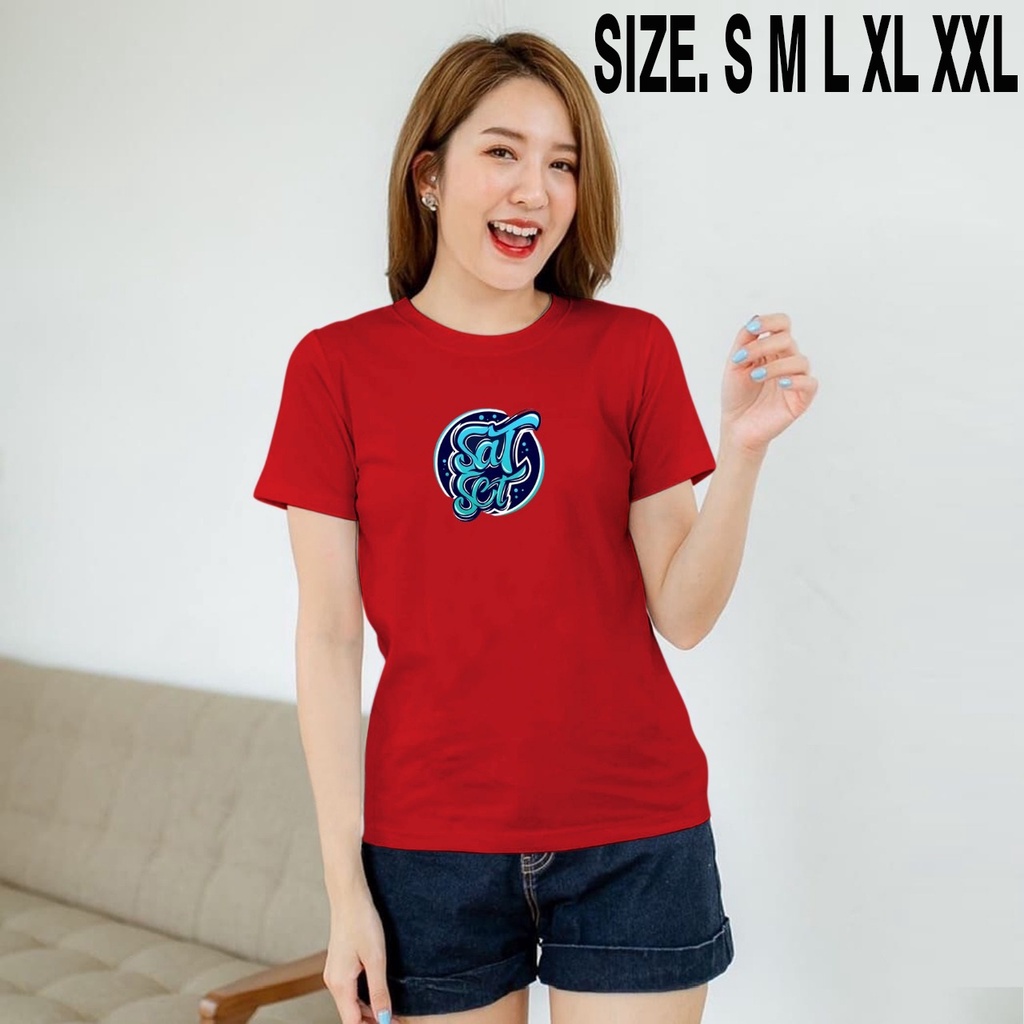 ISANNY SIZE.S M L XL XXL 2208-00013 KAOS OBLONG/KAOS CEWEK / ATASAN WANITA / SAT SET / READY STOCK