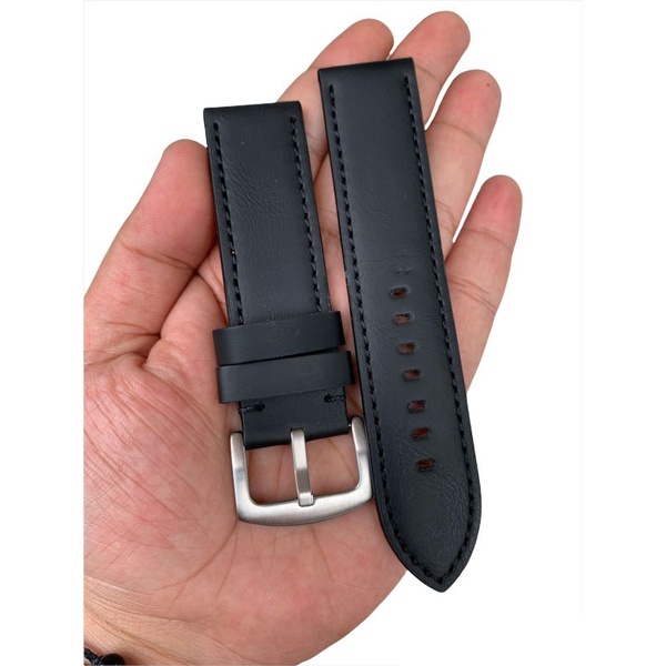 Strap Tali jam Tangan Kulit tebal Zamora hitam dan coklat