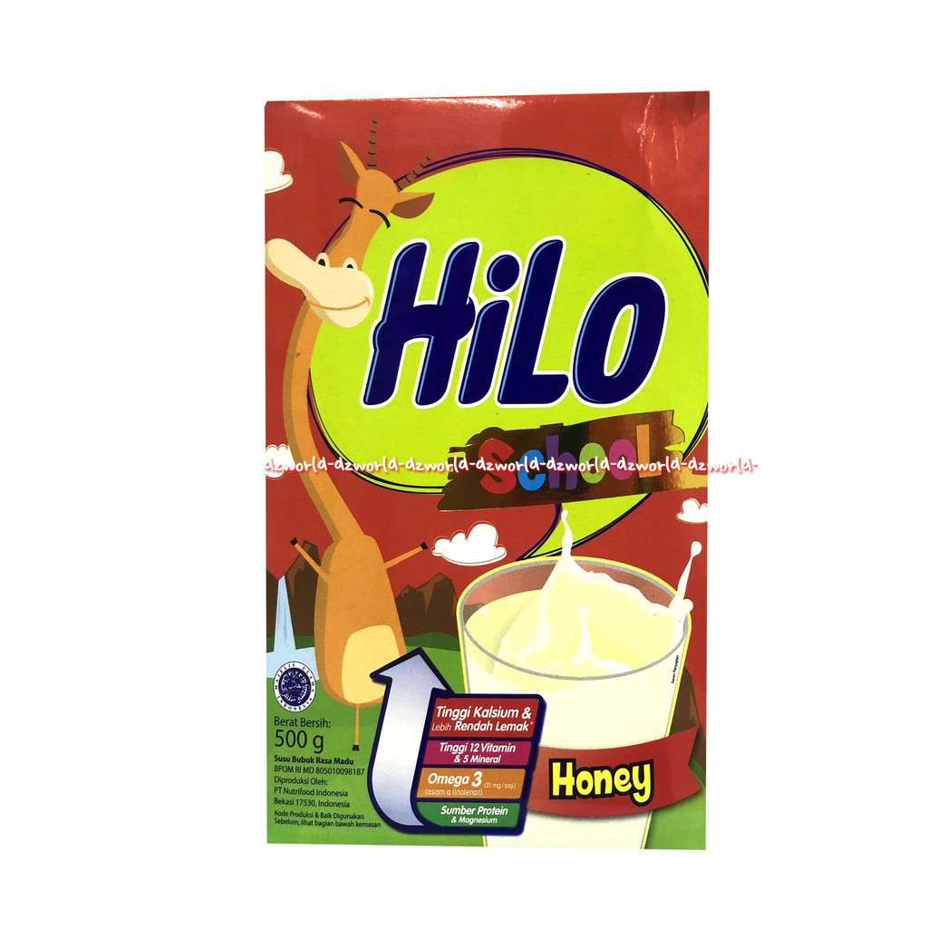 Hilo School Honey 500gr Susu Kalsium Untuk Anak Rasa Madu Hailo