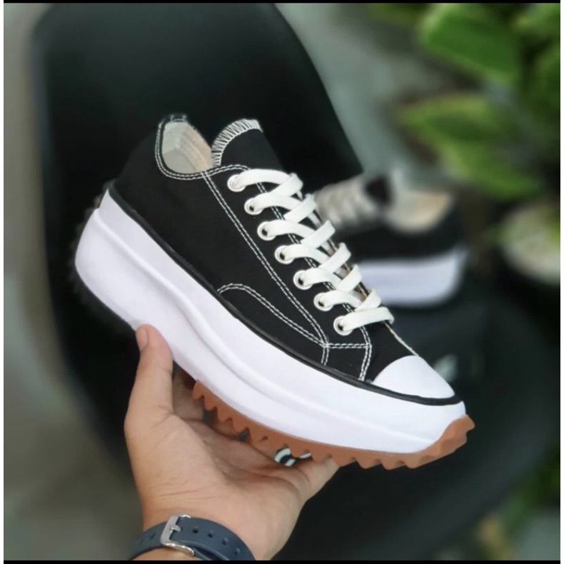 SEPATU CONVERSE X JW ANDERSON RUN STAR HIKE BLACK WHITE WOMEN