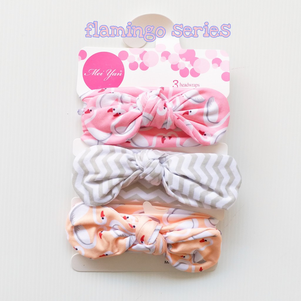 LittleAaron BANDANA MOTIF Baby Headband 3 in 1 Bandana Bando Pita Bayi Anak