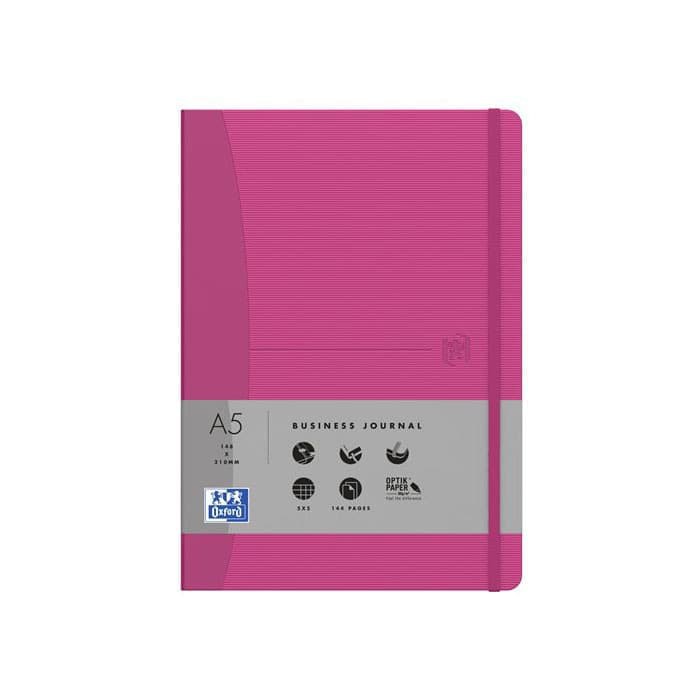 

OXFORD Business SIgnature A5 Pink Ruled Journal