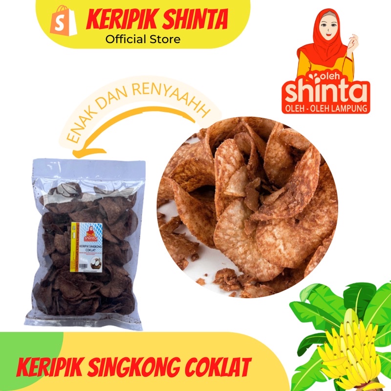 

Keripik singkong rasa coklat