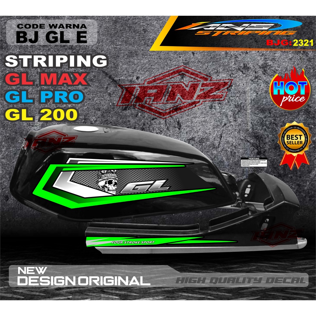 STIKER STRIPING GL MAX GL PRO TERBARU / VARIASI STIKER GL TERMURAH / COSTUM STRIPING GL MAX / STIKER MOTOR