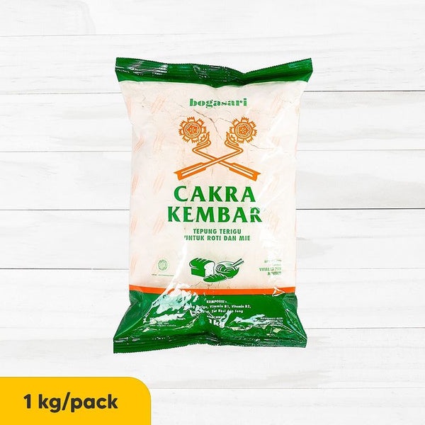 

Tepung terigi cakra kembar / tepung protein tinggi / tepung terigu 1kg
