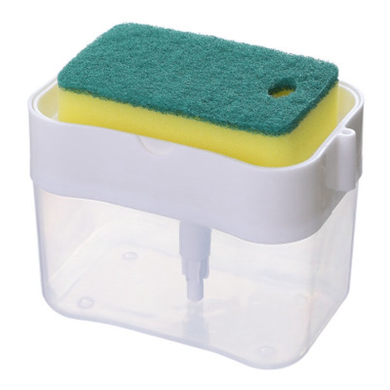 Dispenser Sabun Tempat Sabun Cuci Piring 2 in 1 Busa Sponge Holder Tempat Sabun