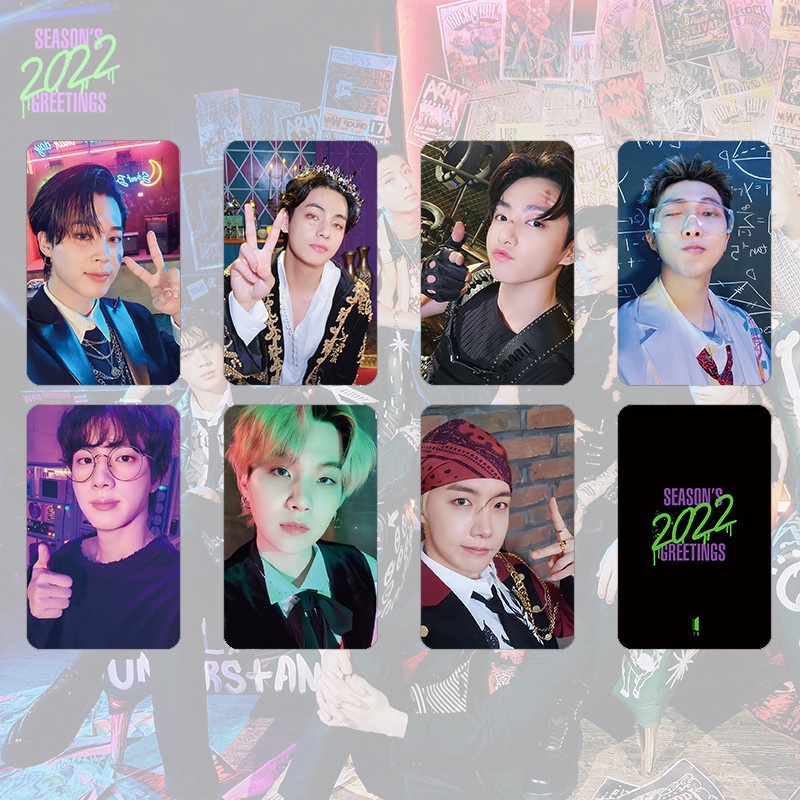 7pcs / Set Kartu Ucapan Lomo Kpop BTS 2022 Season 's Untuk Fans