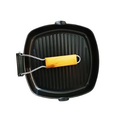 Square grill pan panci panggang bbq teflon tebal anti lengket