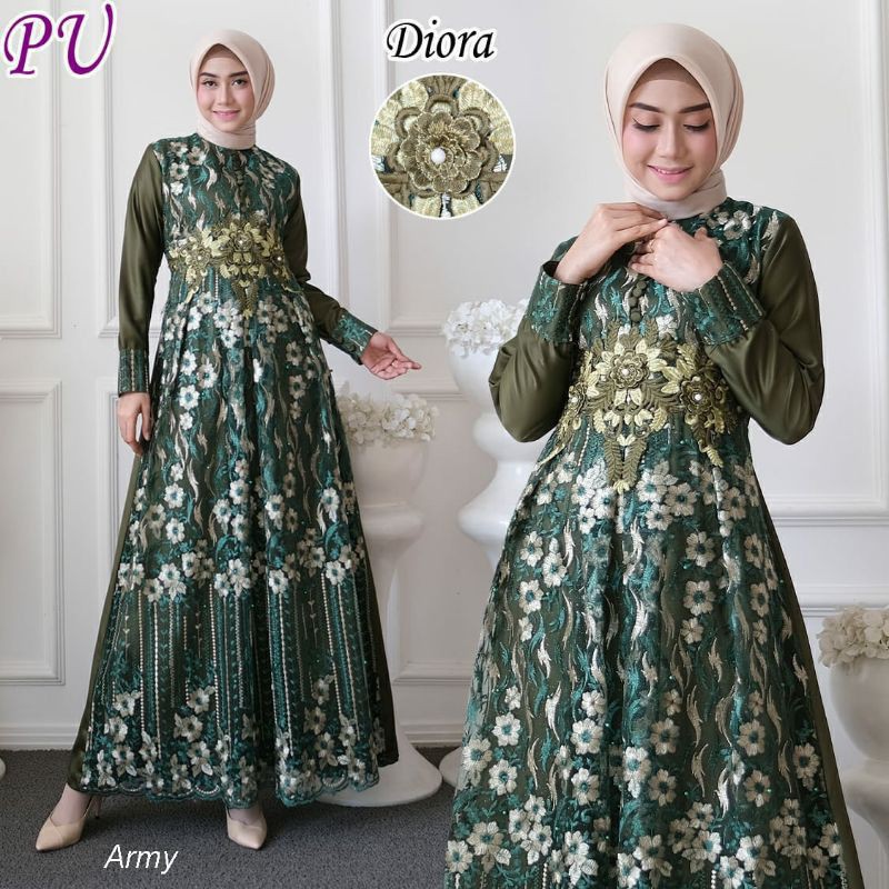 Gamis Lebaran Raya Syari Diora Kebaya Pesta Wisuda Bridesmaid