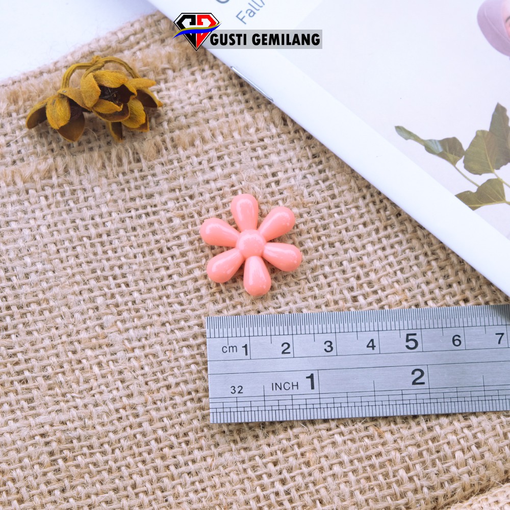 12bh Manik Bunga Mote AC Warna Pastel Craft Wanita