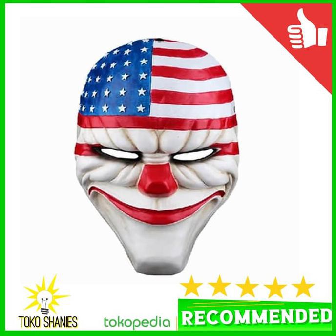Topeng Halloween Party Payday Horror TOPENG Badut Amerika SERAM