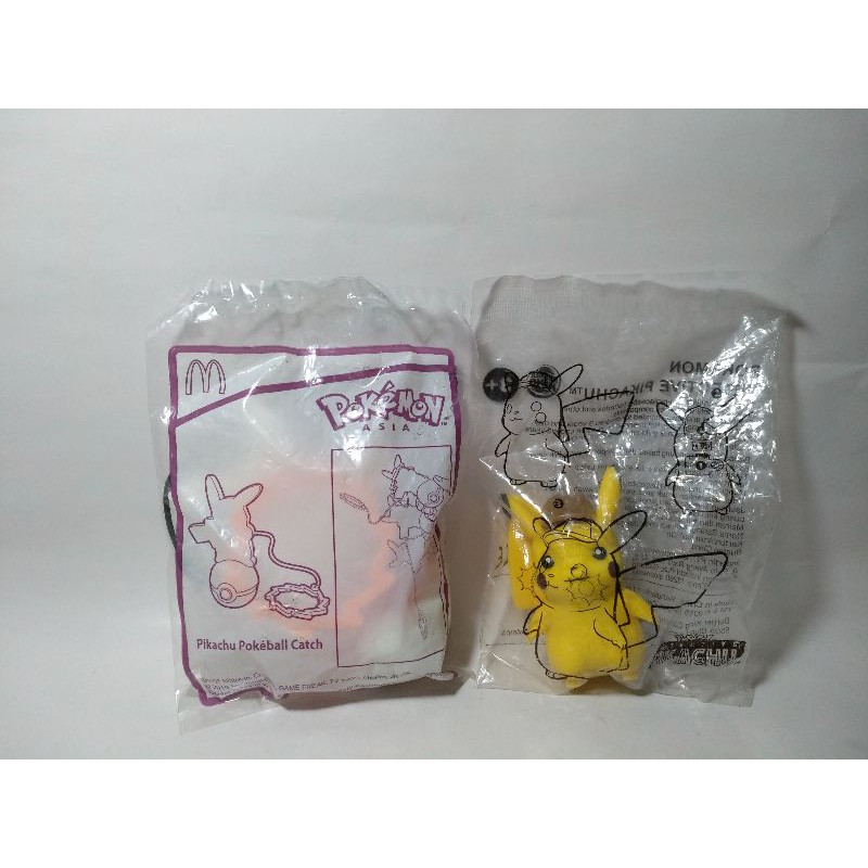 Detective Pikachu Happy Meal Mcdonalds Pokemon Mcd KFC Chaki Kids Toys Detektif Jadul Retro Klasik