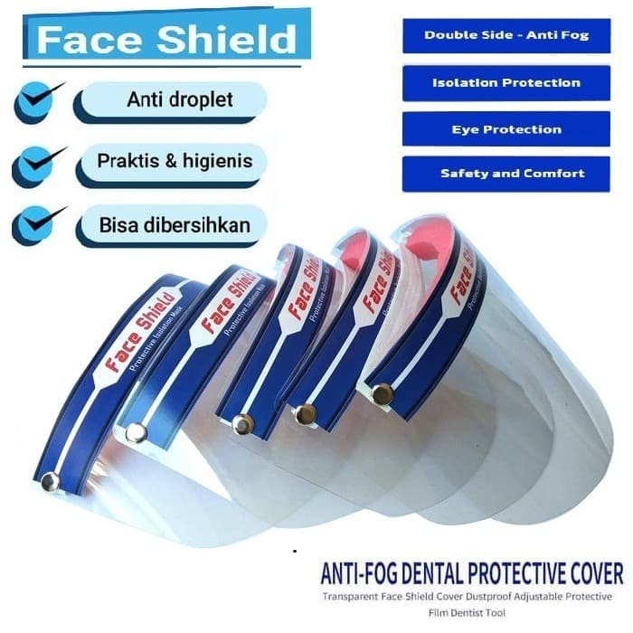 apd face shield. apd pelindung wajah Anti Fog Anti Air pelindung Droplet