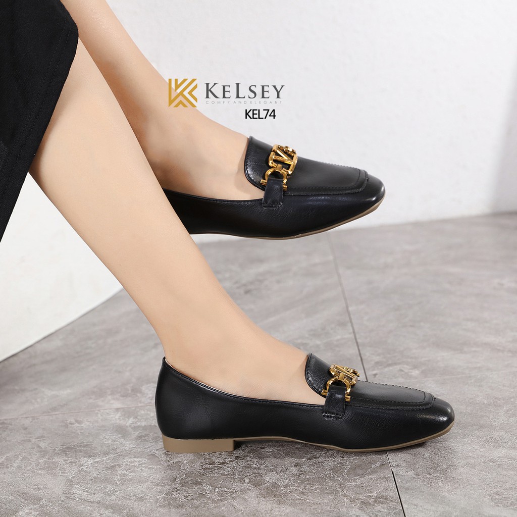 (GRATIS ALAS KAKI) Kelsey Sepatu Flat Shoes Wanita KEL74