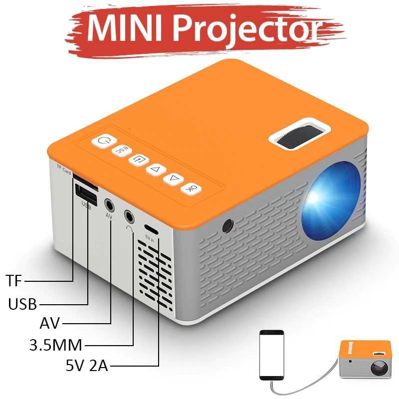 Projector UNIC UC28D Mini Portable Projector Support 1080P Oranye - SEDIA LAYAR PROYEKTOR & TRIPOD