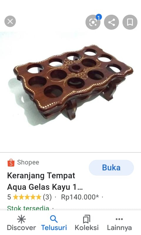 Nampan Arab 3 Set Mutiara B Gold Stainless