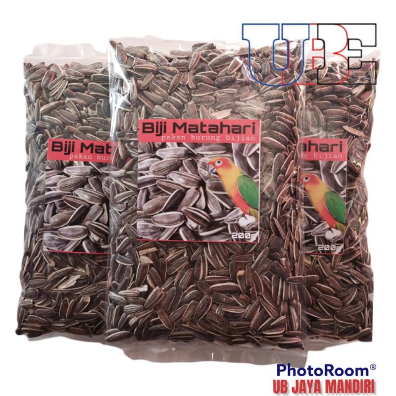 biji bunga matahari kuaci untuk burung Lovebird 200gr