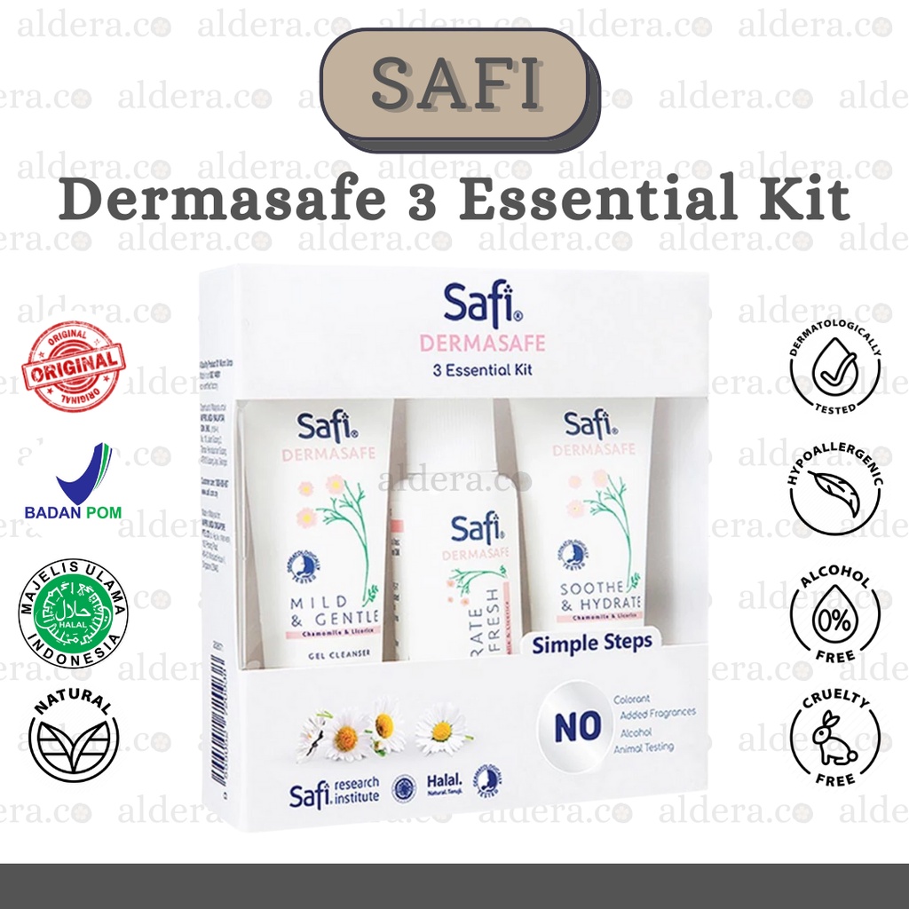 SAFI Dermasafe 3 Essential Kit - Facial Wash , Face Toner , Day Cream