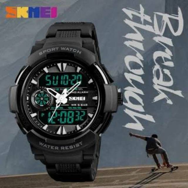 Jam SKMEI 1320 original double time free paper box